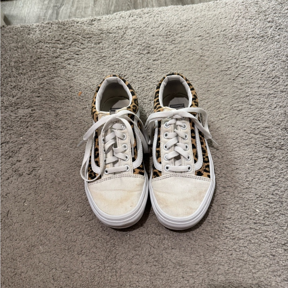 Leopard Print Sneakers with White Laces